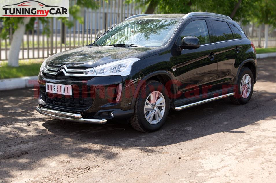 Защита переднего бампера D63/63 для Citroen C4 Aircross 2012-