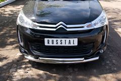 Защита переднего бампера D63/63 для Citroen C4 Aircross 2012-