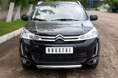 Защита переднего бампера D63 (дуга) для Citroen C4 Aircross 2012-