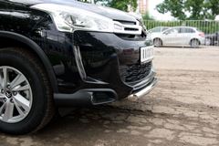 Защита переднего бампера D63 (дуга) для Citroen C4 Aircross 2012-