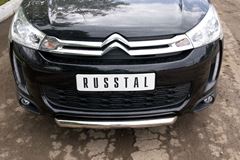 Защита переднего бампера D63 (дуга) для Citroen C4 Aircross 2012-