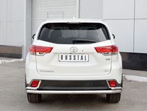 Защита заднего бампера D63 секции-D42 уголки для Toyota Highlander 2017