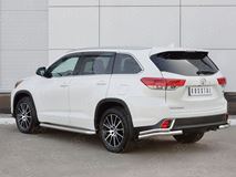 Защита заднего бампера уголки D63 секции-D42 секции для Toyota Highlander 2017