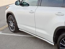 Пороги труба D63 (вариант 3) для Toyota Highlander 2017