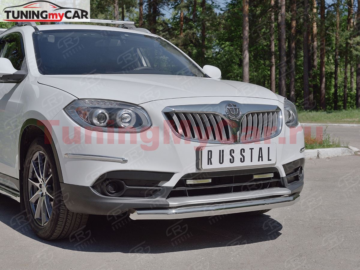 Защита переднего бампера D63 секции для Brilliance V5 2014-