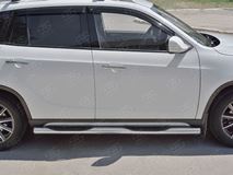 Пороги труба D76 с накладкой (вариант 3) для Brilliance V5 2014-
