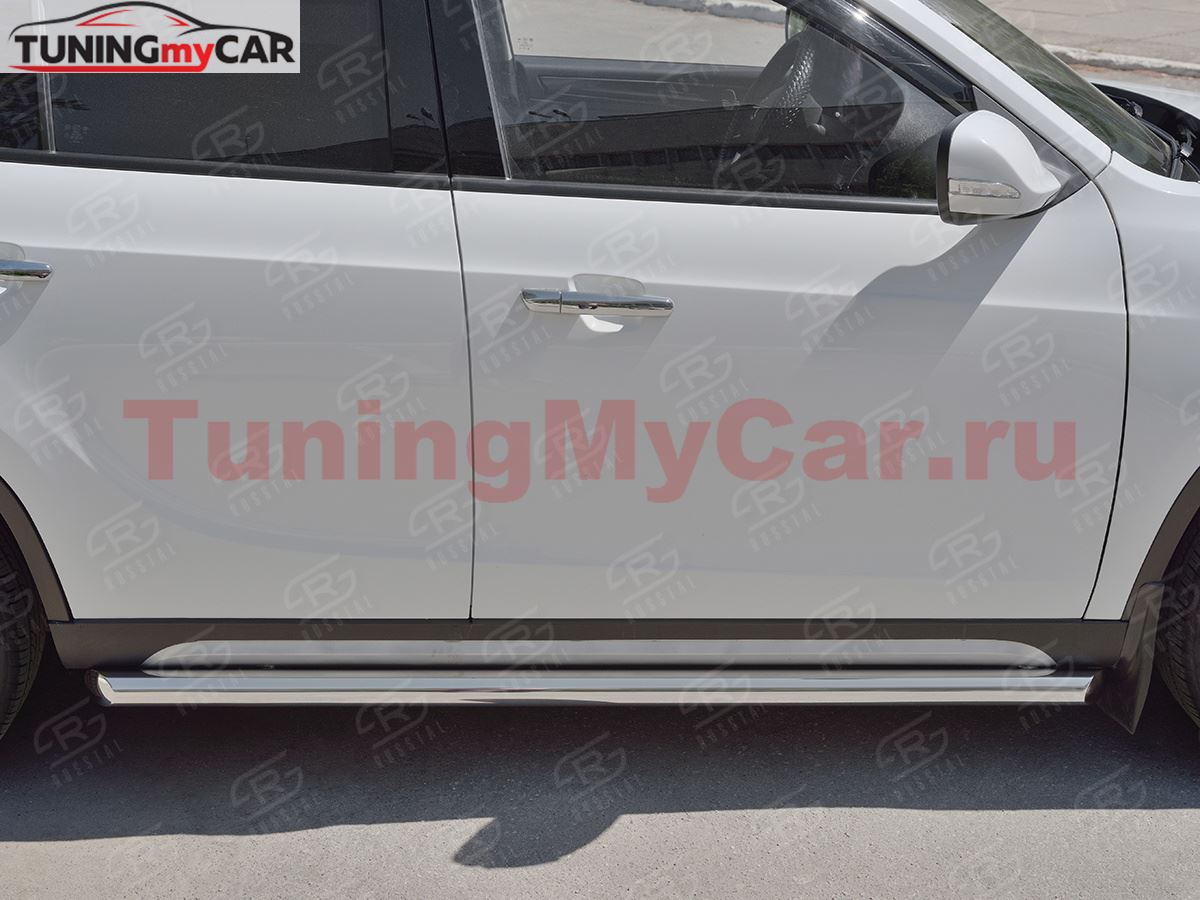 Пороги труба D63 (вариант 1) для Brilliance V5 2014-