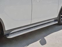 Пороги труба D42 с листом (Лист алюм, проф.сталь) (вариант 2) для Brilliance V5 2014-