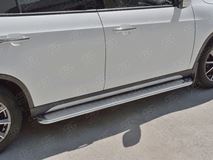Пороги труба D42 с листом (Лист алюм, проф.сталь) (вариант 2) для Brilliance V5 2014-