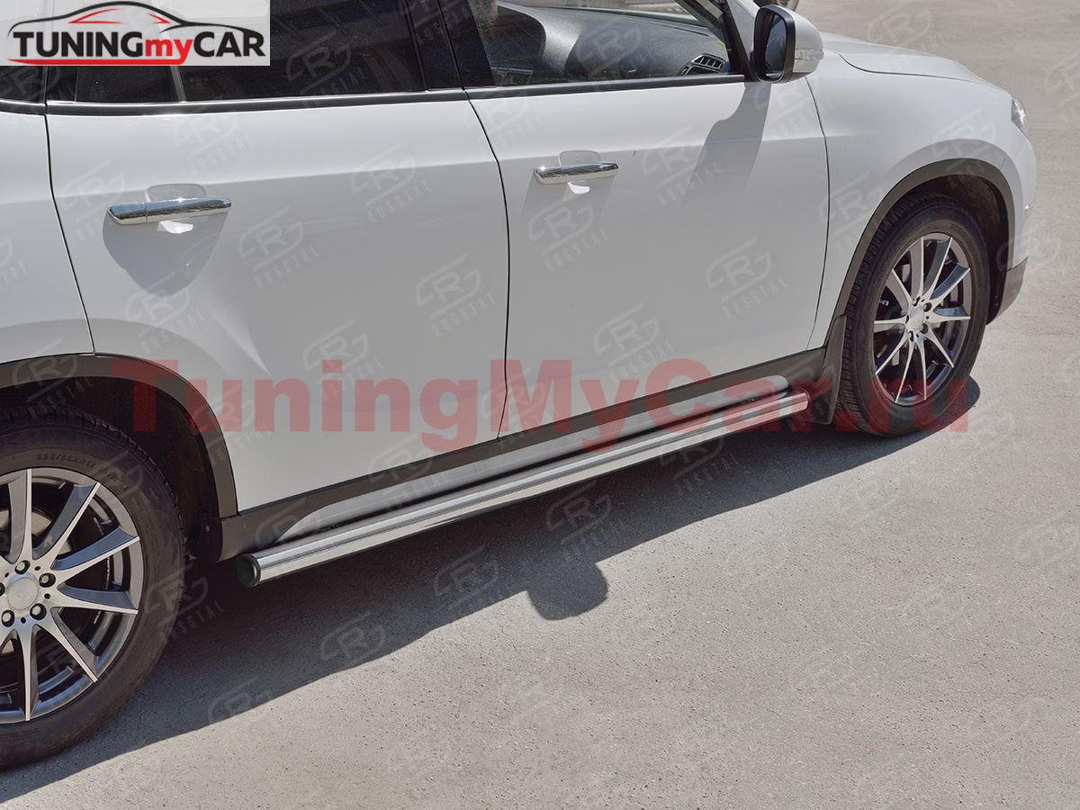Пороги труба D63 (вариант 2) для Brilliance V5 2014-