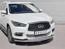 Защита переднего бампера D63 дуга-D75х42 дуга для Infiniti QX60 2016-