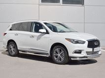 Защита переднего бампера D63 дуга-D75х42 дуга для Infiniti QX60 2016-