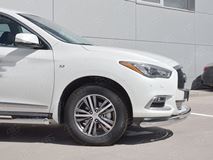 Защита переднего бампера D63 дуга-D75х42 дуга для Infiniti QX60 2016-