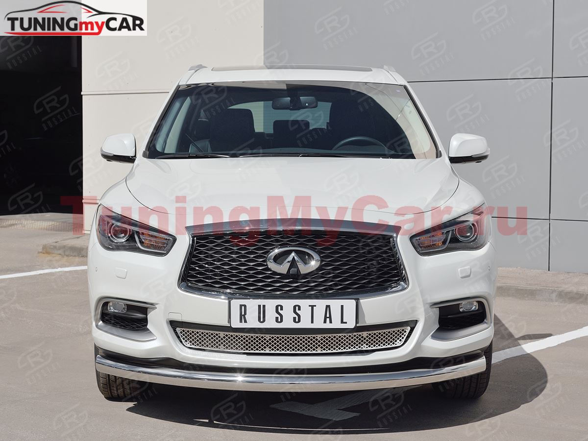 Защита переднего бампера D76 дуга для Infiniti QX60 2016-