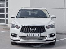 Защита переднего бампера D63 дуга-D42 дуга для Infiniti QX60 2016-