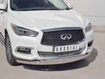Защита переднего бампера D75х42 дуга-75х42 дуга для Infiniti QX60 2016-