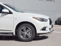 Защита переднего бампера D75х42 дуга-75х42 дуга для Infiniti QX60 2016-