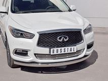 Защита переднего бампера D75х42 дуга для Infiniti QX60 2016-