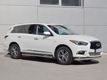 Защита переднего бампера D75х42 дуга для Infiniti QX60 2016-