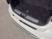 Накладка на задний бампер (лист нерж зеркальный) для Infiniti QX60 2016-