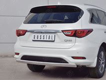 Защита заднего бампера D75х42 дуга для Infiniti QX60 2016-