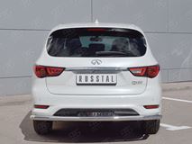 Защита заднего бампера D63 секции с надписью для Infiniti QX60 2016-