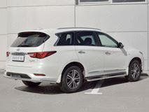 Защита заднего бампера D63 секции с надписью для Infiniti QX60 2016-
