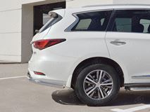 Защита заднего бампера D63 секции с надписью для Infiniti QX60 2016-