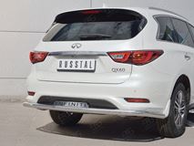 Защита заднего бампера D63 секции с надписью для Infiniti QX60 2016-