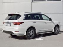 Защита заднего бампера уголки D63 секции для Infiniti QX60 2016-