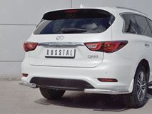 Защита заднего бампера уголки D63 секции для Infiniti QX60 2016-