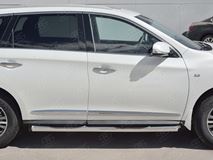 Пороги труба D76 с накладкой (вариант 1) для Infiniti QX60 2016-