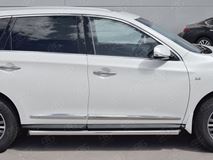 Пороги труба D63 (вариант 1) для Infiniti QX60 2016-