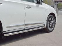 Пороги труба D63 (вариант 1) для Infiniti QX60 2016-
