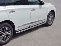 Пороги труба D63 (вариант 3) для Infiniti QX60 2016-