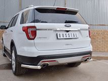 Защита заднего бампера уголки D63 секции для Ford Explorer 2016-
