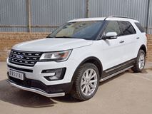 Защита переднего бампера D63 волна для Ford Explorer 2016-