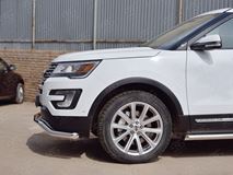 Защита переднего бампера D63 волна для Ford Explorer 2016-