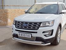 Защита переднего бампера D63 секции-D75х42 дуга для Ford Explorer 2016-