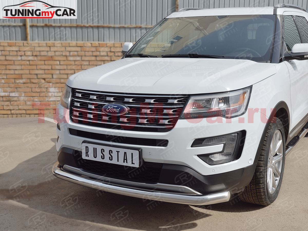 Защита переднего бампера D76 секции для Ford Explorer 2016-