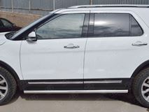 Пороги труба D63 (вариант 3) для Ford Explorer 2016-