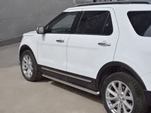 Пороги труба D63 (вариант 3) для Ford Explorer 2016-