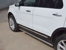 Пороги труба D63 (вариант 1) для Ford Explorer 2016-