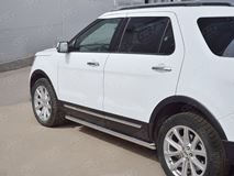 Пороги труба D63 (вариант 1) для Ford Explorer 2016-
