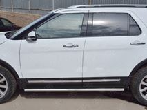 Пороги труба D63 (вариант 2) для Ford Explorer 2016-
