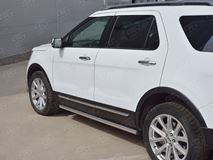 Пороги труба D63 (вариант 2) для Ford Explorer 2016-