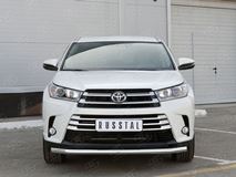 Защита переднего бампера D63 секции для Toyota Highlander 2017
