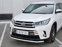 Защита переднего бампера D63 секции для Toyota Highlander 2017
