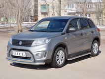 Защита переднего бампера D63 секции-D75х42 дуга для Suzuki Vitara 2015-