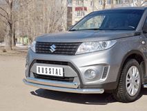 Защита переднего бампера D63 секции-D75х42 дуга для Suzuki Vitara 2015-